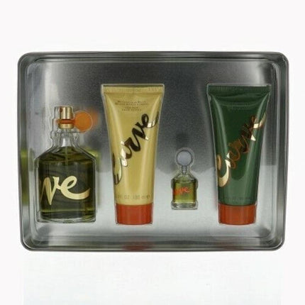 CURVE 4 PCS SET FOR MEN: 4.2 COLOGNE SPRAY + 3.4 AFTER SHAVE BALM + 3.4 SHOWER GEL + 0.25 COLOGNE