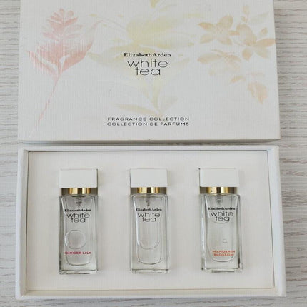 WHITE TEA 3 PCS X 0.33 EAU DE TOILETTE SPRAY MINI SET FOR WOMEN: GINGER LILY + WHITE TEA + MANDARIN BLOSSOM