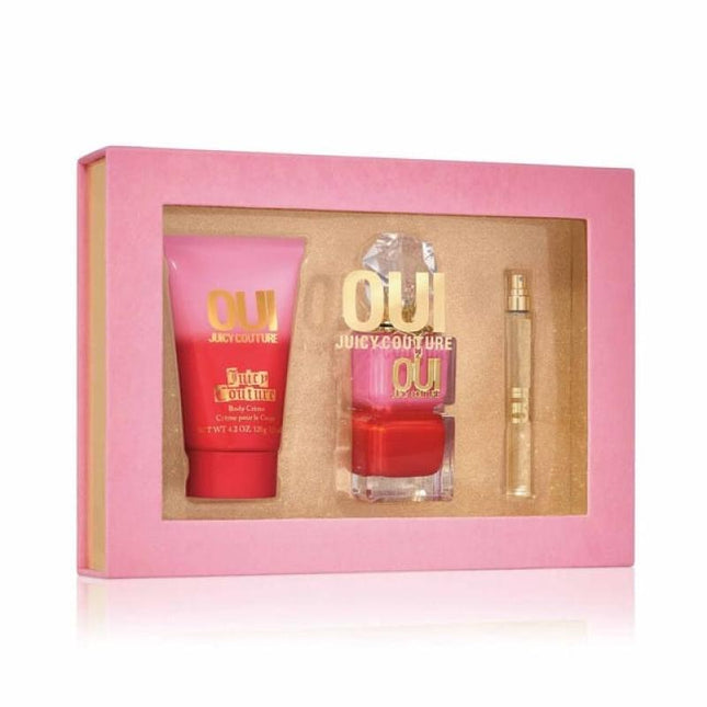 VIVA LA JUICY OUI 3 PCS SET FOR WOMEN: 1 OZ EAU DE PARFUM SPRAY + 0.33 EAU DE PARFUM SPRAY + 4.2 BODY CREAM
