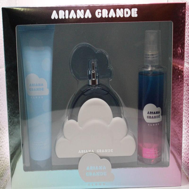 ARIANA GRANDE CLOUD 3 PCS SET: 3.4 EAU DE PARFUM SPRAY + 4 OZ BODY MIST + 3.4 BODY CREAM
