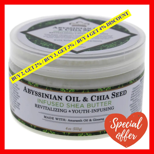 100% Organic Shea Butter Infused With Frankincense And Myrrh By Nubian Heritage For Unisex - 4 Oz