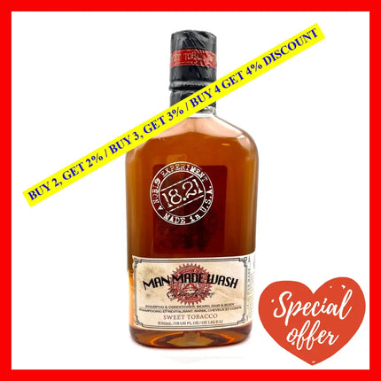 18.21 Man Made Original Sweet Tobacco 3-In-1 Body Wash Shampoo & Conditioner For Men All Hair Skin