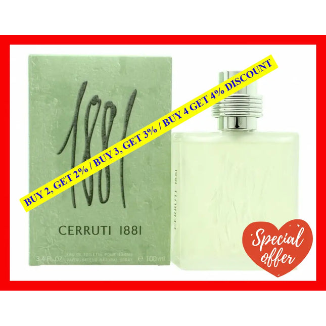 1881 By Nino Cerruti For Men - 3.4 Oz Edt Spray
