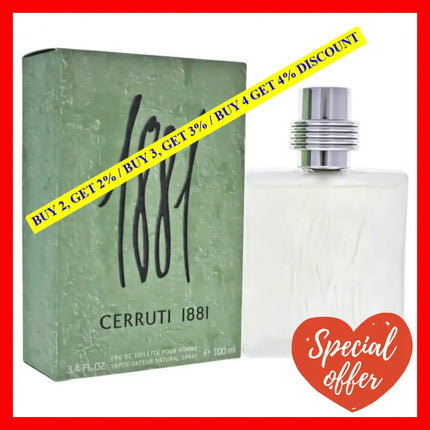 1881 By Nino Cerruti For Men - 3.4 Oz Edt Spray