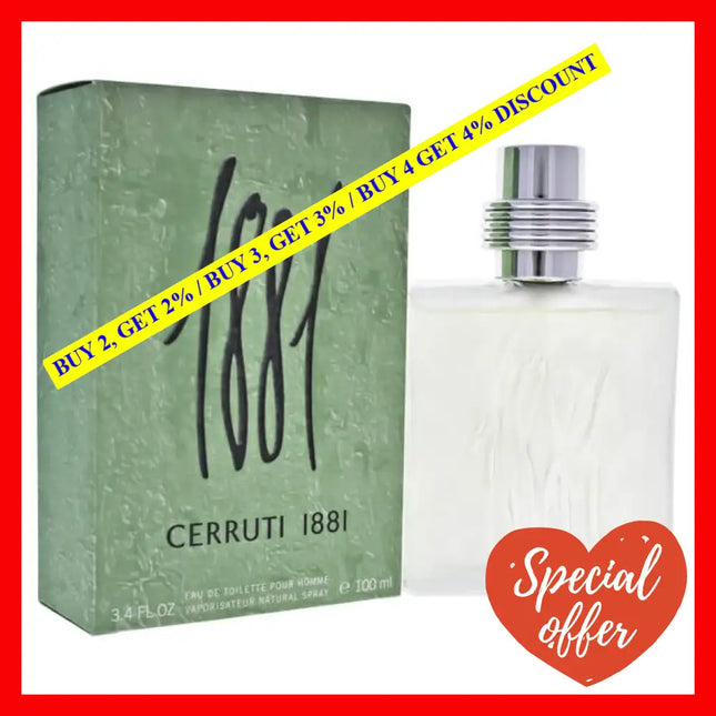 1881 By Nino Cerruti For Men - 3.4 Oz Edt Spray