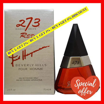 273 Red By Fred Hayman For Men - 2.5 Oz Edc Spray