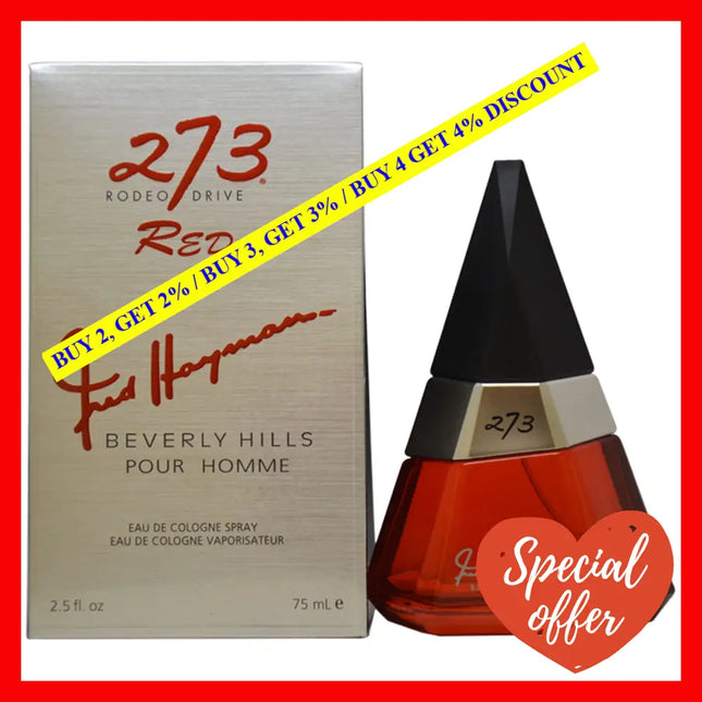 273 Red By Fred Hayman For Men - 2.5 Oz Edc Spray