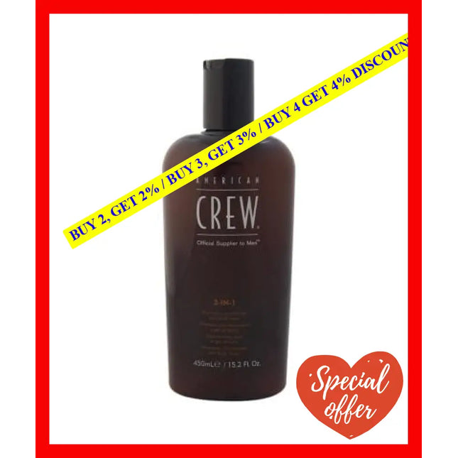 3 In 1 Shampoo And Conditoner Body Wash By American Crew For Men - 15.2 Oz