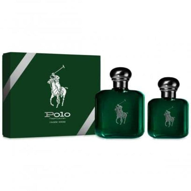 POLO GREEN INTENSE 2 PCS SET: 4 OZ COLOGNE INTENSE EAU DE PARFUM SPRAY + 2 OZ COLOGNE INTENSE EAU DE PARFUM SPRAY