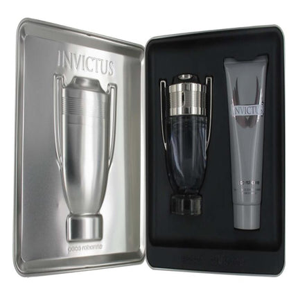 PACO RABANNE INVICTUS 2 PCS SET FOR MEN: 1.7 EAU DE TOILETTE SPRAY + 3.4 ALL OVER SHAMPOO