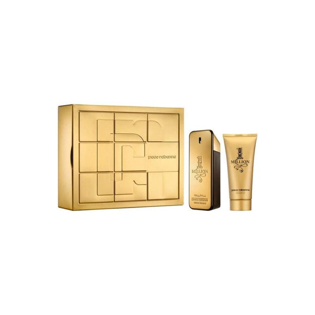 PACO RABANNE ONE MILLION 2 PCS SET FOR MEN: 3.4 EAU DE TOILETTE SPRAY + 3.4 SHOWER GEL (METAL)