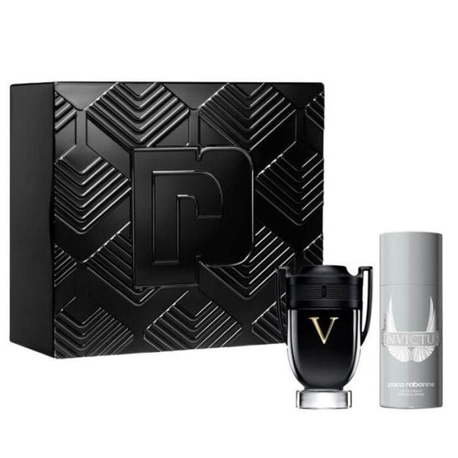 PACO RABANNE INVICTUS VICTORY 2 PCS SET FOR MEN: 3.4 EAU DE PARFUM EXTREME SPRAY + 5.1 DEODORANT SPRAY