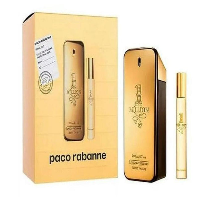 PACO RABANNE ONE MILLION 2 PCS SET FOR MEN: 3.4 EAU DE TOILETTE SPRAY + 0.34 EAU DE TOILETTE SPRAY