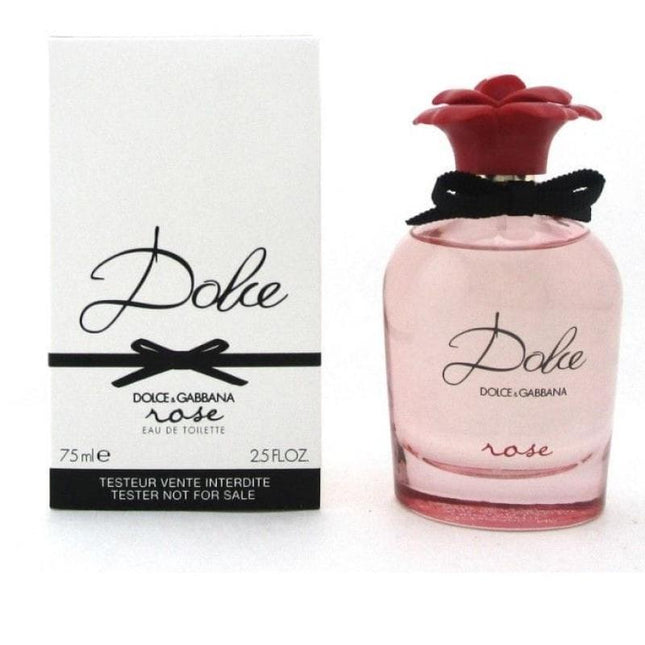 DOLCE &amp; GABBANA DOLCE ROSE TESTER 2.5 EAU DE TOILETTE SPRAY FOR WOMEN