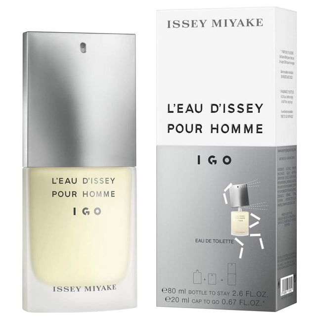 ISSEY MIYAKE I GO EDT 2 PCS SET FOR MEN: 2.8 EAU DE TOILETTE SPRAY + 0.67 EAU DE TOILETTE SPRAY