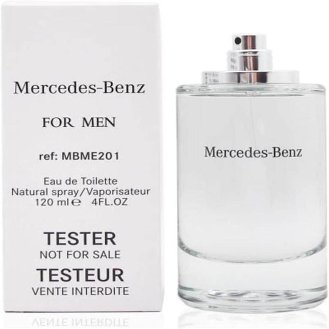 MERCEDES-BENZ 4 OZ TESTER EAU DE TOILETTE SPRAY FOR MEN.