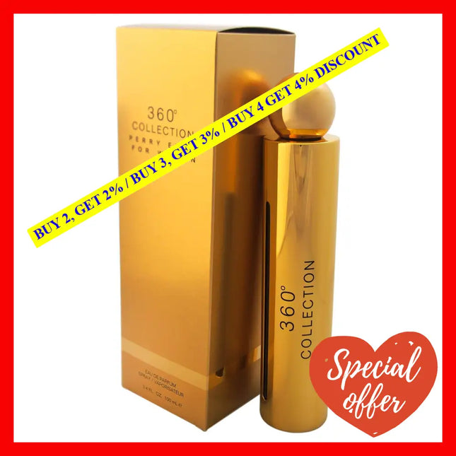 360 Collection By Perry Ellis For Women - 3.4 Oz Edp Spray