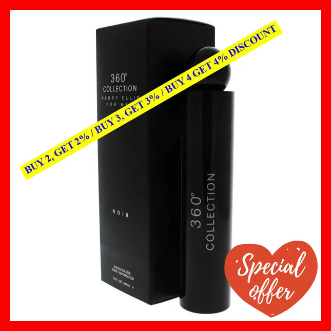 360 Collection Noir By Perry Ellis For Men - 3.4 Oz Edt Spray
