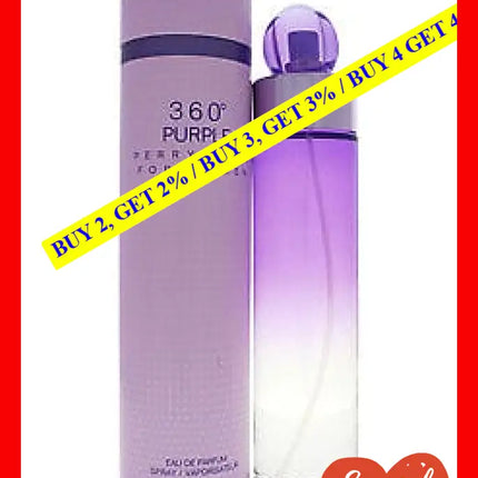360 Purple By Perry Ellis For Women - 6.8 Oz Edp Spray