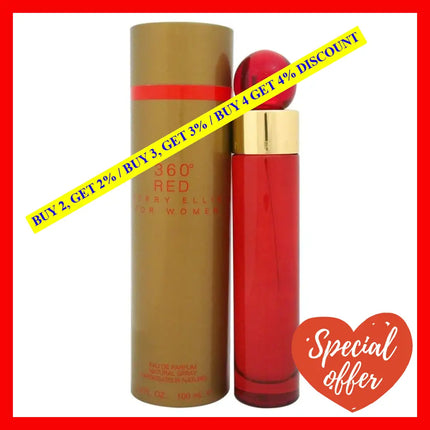 360 Red By Perry Ellis For Women - 3.4 Oz Edp Spray