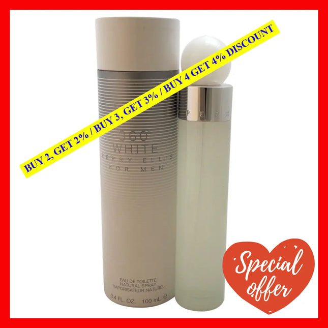 360 White By Perry Ellis For Men - 3.4 Oz Edt Spray