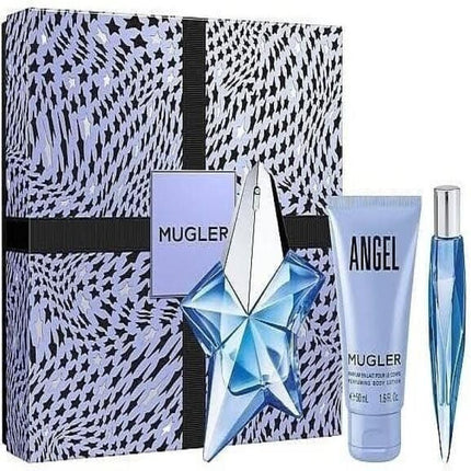 ANGEL 3 PCS SET FOR WOMEN: 1.6 EAU DE PARFUM SPRAY + 0.3 EAU DE PARFUM SPRAY + 1.6 BODY LOTION