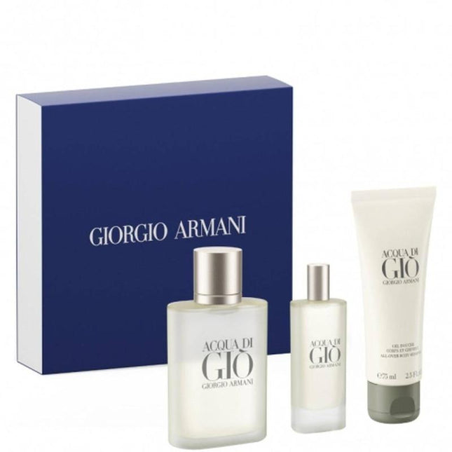 GIORGIO ARMANI ACQUA DI GIO 3 PCS SET FOR MEN: 3.4 EDT + 0.5 EDT + 2.5 SG