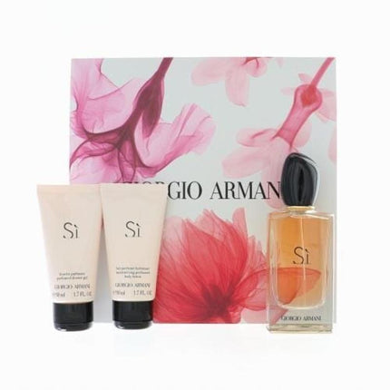 ARMANI SI 3 PCS SET FOR WOMEN: 3.4 EAU DE PARFUM + 1.7 BODY LOTION + 1.7 SHOWER GEL