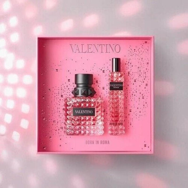 VALENTINO DONNA BORN IN ROMA 2 PCS SET: 1.7 EAU DE PARFUM SPRAY + 0.5 EAU DE PARFUM SPRAY