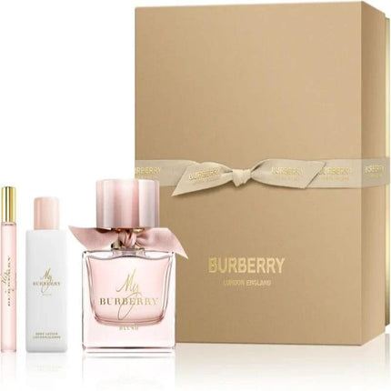 BURBERRY MY BURBERRY BLUSH 3 PCS SET: 3 OZ EAU DE PARFUM SPRAY + 0.33 EAU DE PARFUM SPRAY + 2.5 BODY LOTION
