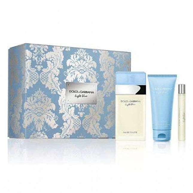 Dolce &amp; Gabbana Light Blue 3 Pcs Set For Women: 3.3 Eau De Toilette Spray + 1.6 Body Lotion + 0.33 Eau De Toilette