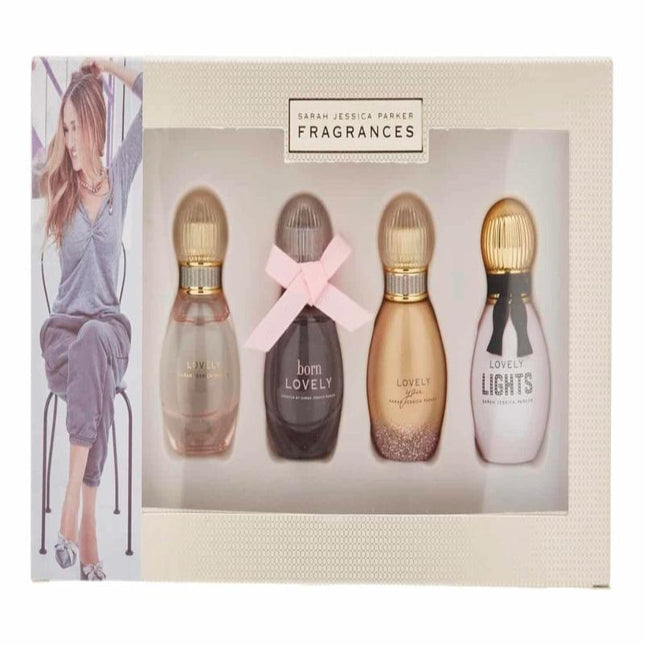 LOVELY SARAH JESSICA PARKER 4 PCS MINI SET: LOVELY 0.17 EAU DE PARFUM + BORN LOVELY 0.17 EAU DE PARFUM + LOVELY YOU 0.17 EAU DE PARFUM + LOVELY LIGHTS 0.17 EAU DE PARFUM