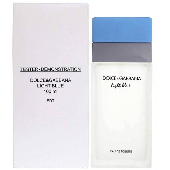 DOLCE &amp; GABBANA LIGHT BLUE TESTER 3.4 EAU DE TOILETTE SPRAY FOR WOMEN
