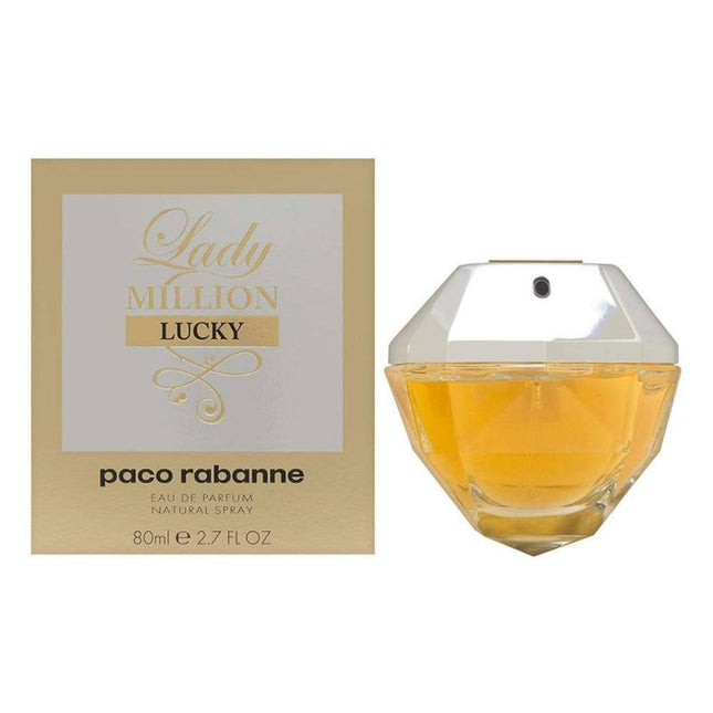 Paco Rabanne Lady Million Lucky Fragrance For Women - Sweet And Fruity Scent - Notes Of Raspberry And Orange Blossom - Lasting Aroma - Euphoric Freshness - Unique Feminine Effect - EDP Spray - 2.7 Oz