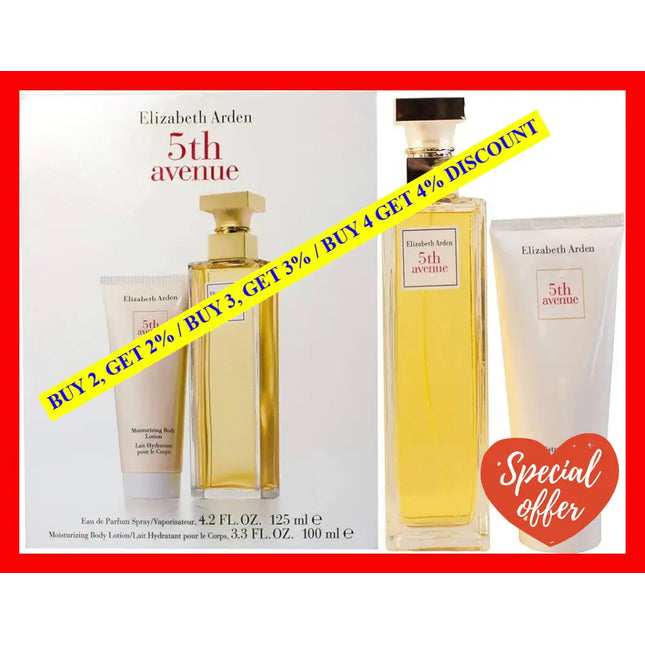 5Th Avenue By Elizabeth Arden For Women - 2 Pc Gift Set 4.2Oz Edp Spray 3.3Oz Moisturizing Body