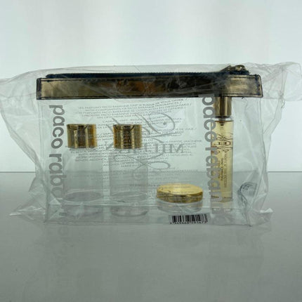 Paco Rabanne Lady Million For Women 5 Piece Set (0.34 Eau De Parfum Travel Spray + 3 Empty Containers + Toiletry Bag)