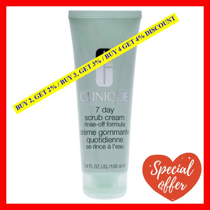 7 Day Scrub Cream Rinse Off Formula By Clinique For Unisex - 3.4 Oz