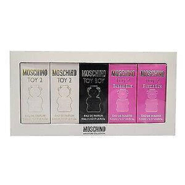 MOSCHINO 5 PCS MINI SET FOR MEN AND WOMEN