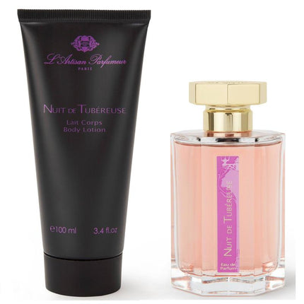 L'ARTISAN NUIT DE TUBEREUSE 2 PCS SET: 3.4 EAU DE PARFUM SPRAY + 3.4 BODY LOTION