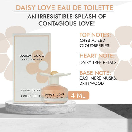 MARC JACOBS 4 PCS SET FOR WOMEN: PERFECT 0.16 EAU DE PARFUM + DAISY LOVE 0.13 EAU DE TOILETTE + DAISY EAU SO FRESH 0.13 EAU DE TOILETTE + DAISY 0.13 EAU DE TOILETTE (INDIVIDUALLY BOXED)