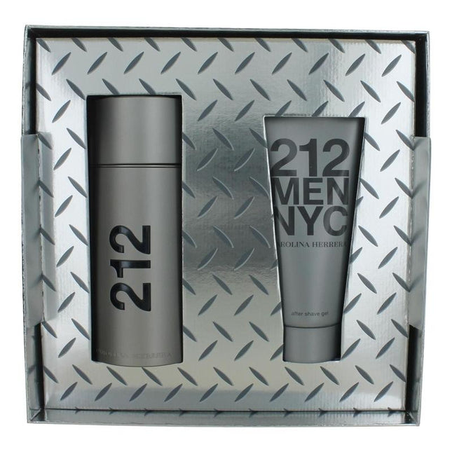 212 2 PCS SET FOR MEN: 3.4 EAU DE TOILETTE SPRAY + 3.4 AFTER SHAVE GEL (HARD)