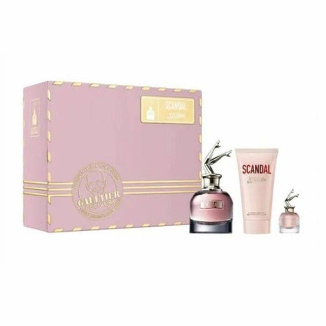 JEAN PAUL GAULTIER SCANDAL 3 PCS SET FOR WOMEN: 1.7 EAU DE PARFUM SPRAY + 0.2 EAU DE PARFUM + 2.5 BODY LOTION