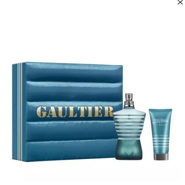 JEAN PAUL GAULTIER LE MALE 2 PCS SET FOR MEN: 4.2 EAU DE TOILETTE + 2.5 SHOWER GEL.