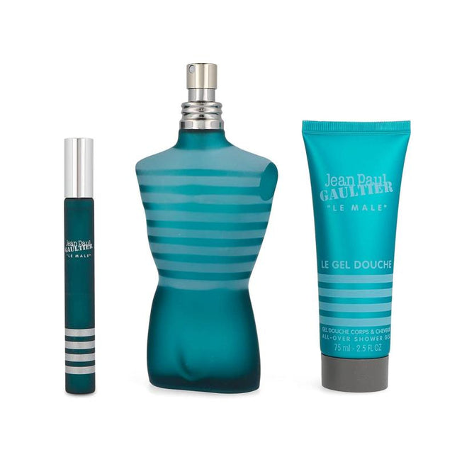 JEAN PAUL GAULTIER LE MALE LE PARFUM 3 PCS SET: 4.2 EAU DE PARFUM INTENSE SPRAY + 2.5 SHOWER GEL + 0.34 EAU DE PARFUM INTENSE SPRAY