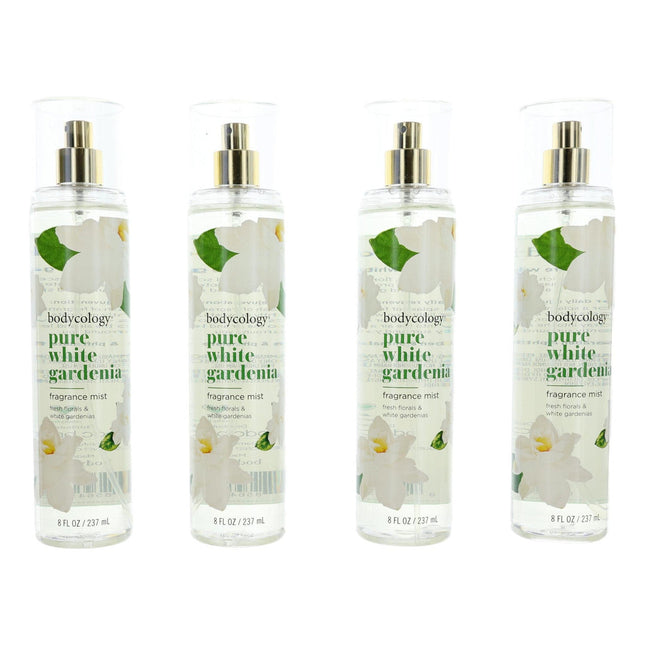 Pure White Gardenia By Bodycology, 4 Pack 8 Oz Fragrance Mist For Women