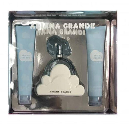 ARI CLOUD BY ARIANA GRANDE 3 PCS SET: 3.4 EAU DE PARFUM SPRAY + 3.4 BODY LOTION + 3.4 BATH &amp; SHOWER GEL (WINDOW BOX)