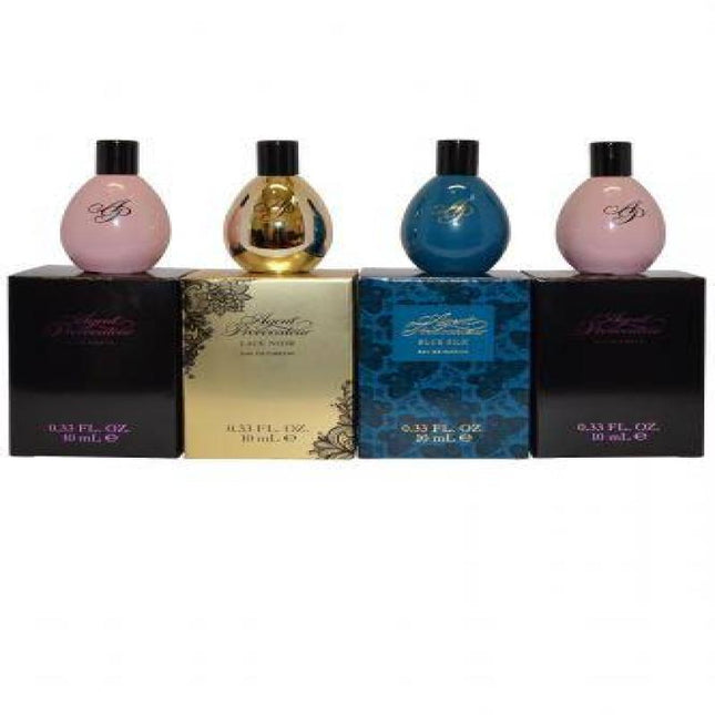 AGENT PROVOCATEUR 4 PCS MINI SET: 2 X AGENT PROVOCATEUR 10 ML EAU DE PARFUM + LACE NOIR 10 ML EAU DE PARFUM + BLUE SILK 10 ML EAU DE PARFUM