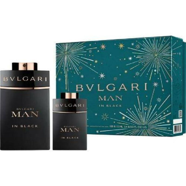 Bvlgari Man In Black 2 Pcs Set: 3.4 Edp + 0.5 Edp