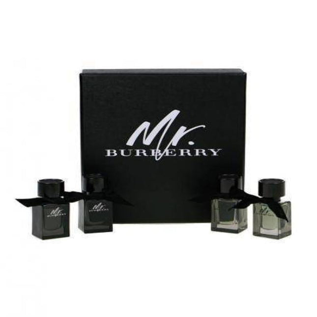 BURBERRY MR. BURBERRY 4 PCS MINI SET: MR BURBERRY INDIGO 0.16 EAU DE TOILETTE + MR BURBERRY 0.16 EAU DE PARFUM + 2* MR. BURBERRY 0.16 EAU DE TOILETTE (HARD BOX)