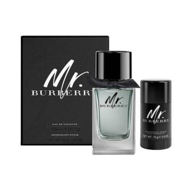 BURBERRY MR BURBERRY 2 PCS SET FOR MEN: 3.3 EDT + 2.5 DEO STICK